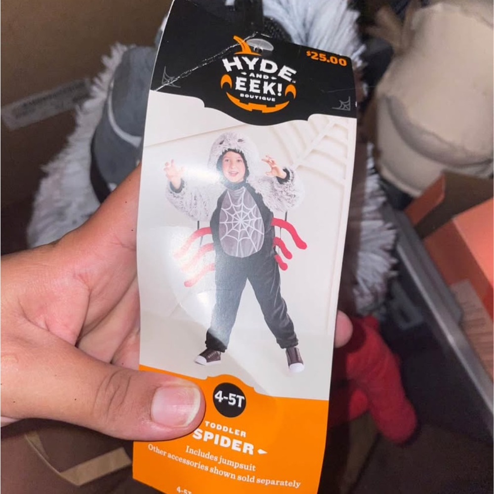 Toddler Spider Costume - Black and Gray